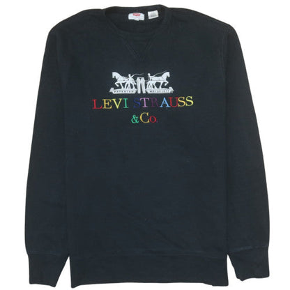 Mens UK Size M Levi's Black Pullover Sweatshirt