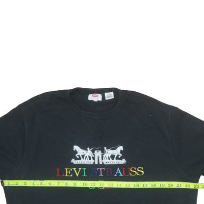 Mens UK Size M Levi's Black Pullover Sweatshirt