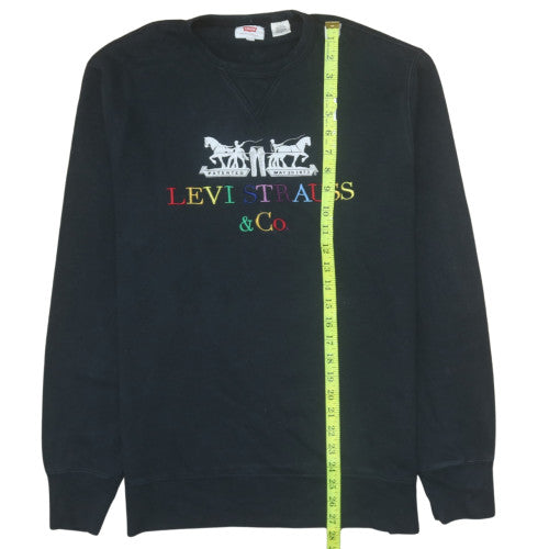 Mens UK Size M Levi's Black Pullover Sweatshirt