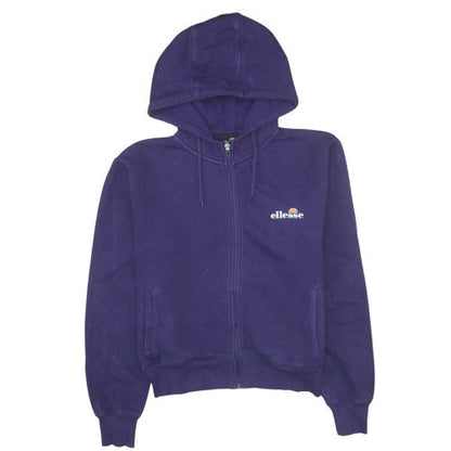 Womens UK Size 12 ellesse Purple Full Zip Hoodie