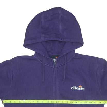 Womens UK Size 12 ellesse Purple Full Zip Hoodie