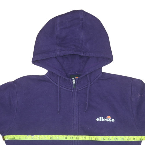 Womens UK Size 12 ellesse Purple Full Zip Hoodie