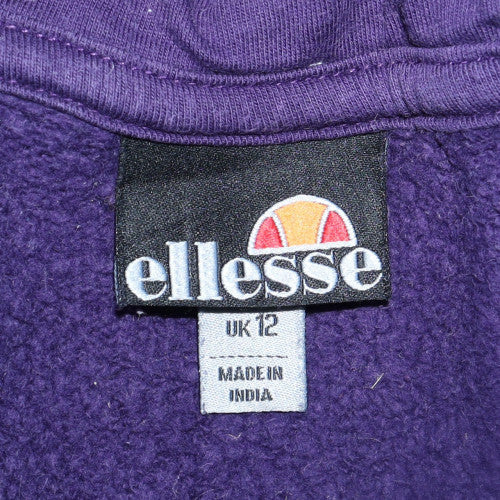 Womens UK Size 12 ellesse Purple Full Zip Hoodie