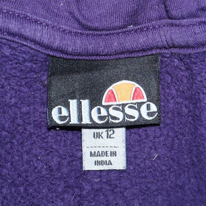 Womens UK Size 12 ellesse Purple Full Zip Hoodie
