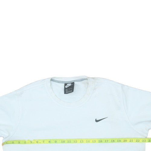 Mens UK Size L Nike White Pullover Sweatshirt