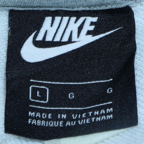 Mens UK Size L Nike White Pullover Sweatshirt