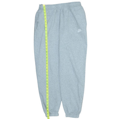 Nike Men Grey Fleece Sweatpants L Regular Fit Casual Trousers