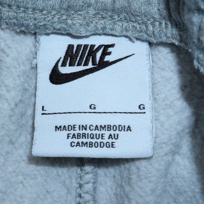 Nike Men Grey Fleece Sweatpants L Regular Fit Casual Trousers
