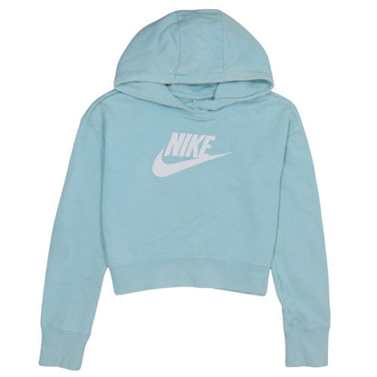 Nike Girls Blue Pullover Hoodie Large Cotton Blend Sweatshirt