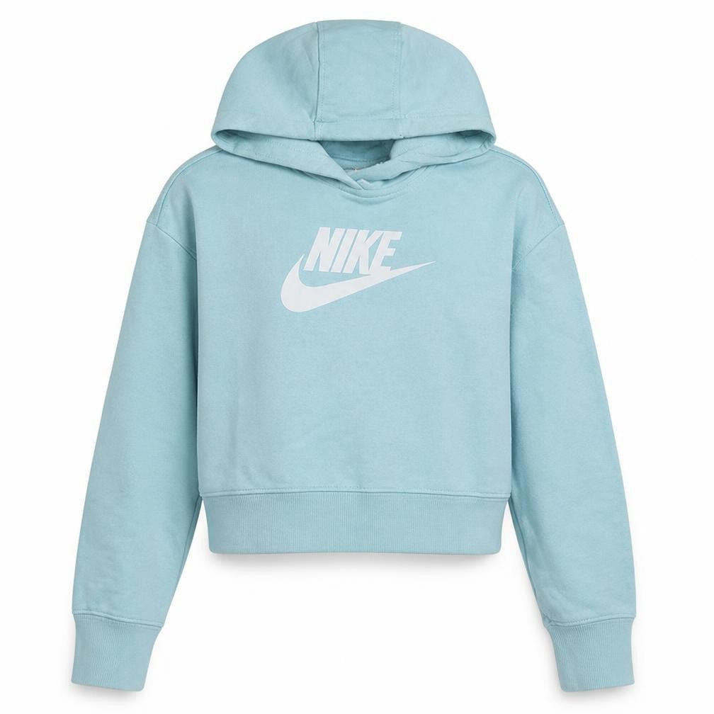 Nike Girls Blue Pullover Hoodie Large Cotton Blend Sweatshirt