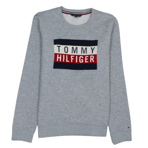 Mens UK Size M Tommy Hilfiger Grey Pullover Sweatshirt