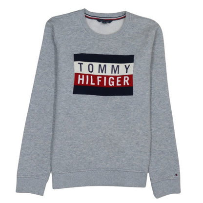 Mens UK Size M Tommy Hilfiger Grey Pullover Sweatshirt