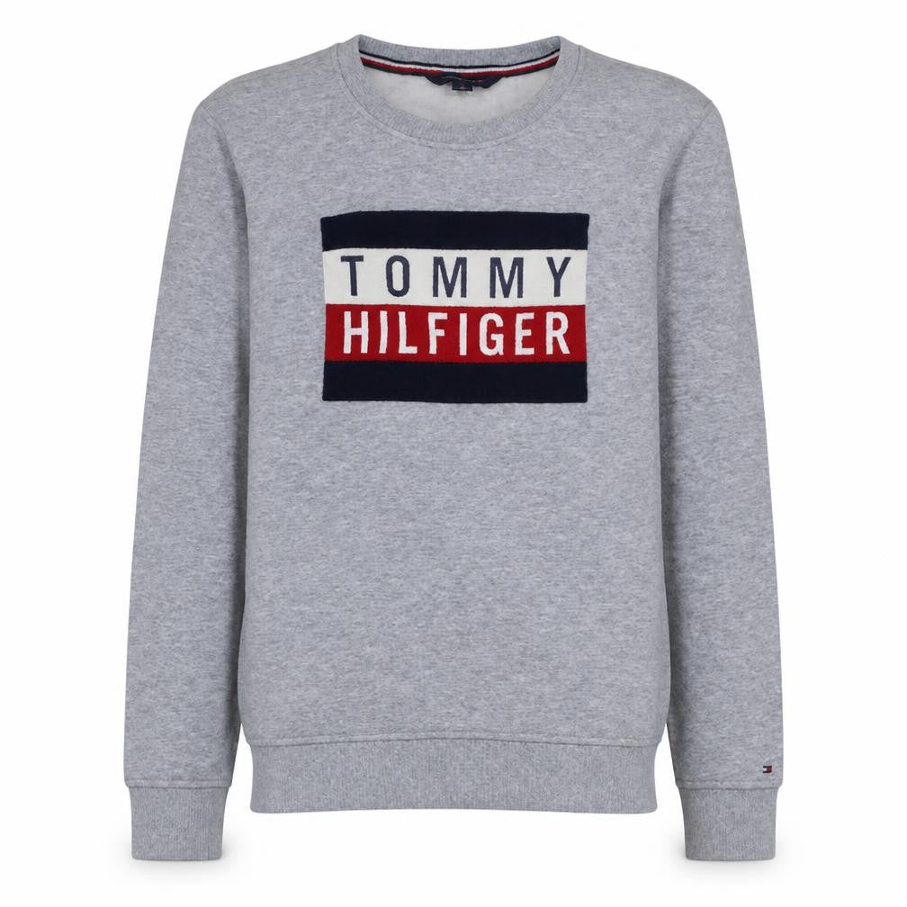 Mens UK Size M Tommy Hilfiger Grey Pullover Sweatshirt