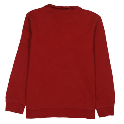 Mens UK Size L Nike Red 1/4 Zip Sweatshirt