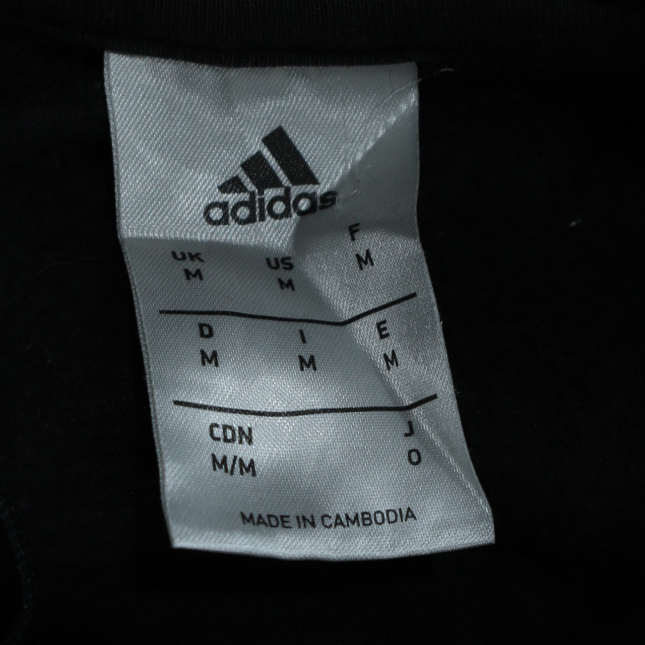 Mens UK Size M adidas Black Pullover Hoodie