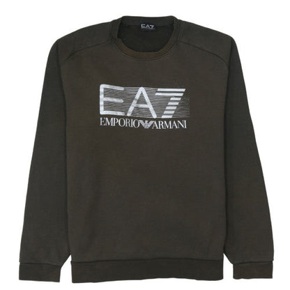 Mens UK Size M Emporio Armani Black Pullover Sweatshirt