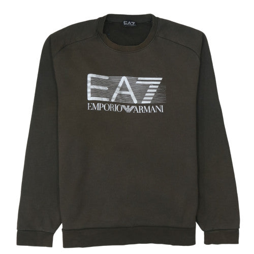 Mens UK Size M Emporio Armani Black Pullover Sweatshirt