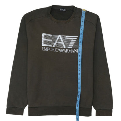 Mens UK Size M Emporio Armani Black Pullover Sweatshirt