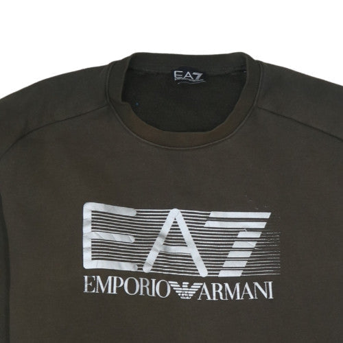 Mens UK Size M Emporio Armani Black Pullover Sweatshirt