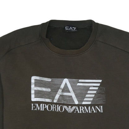 Mens UK Size M Emporio Armani Black Pullover Sweatshirt