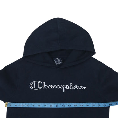 Champion Boys Black Pullover Hoodie XL 13-14 Years Fleece Logo Sweatshirt