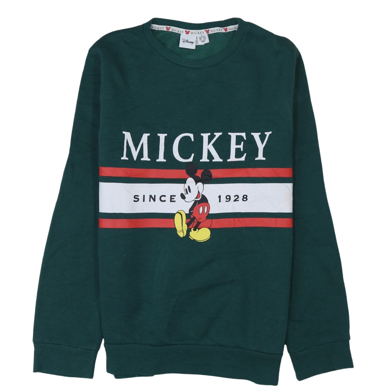 Womens UK Size 10/12 Disney Green Pullover Sweatshirt