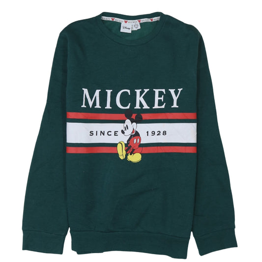 Womens UK Size 10/12 Disney Green Pullover Sweatshirt