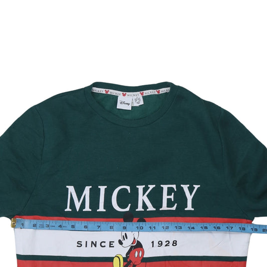 Womens UK Size 10/12 Disney Green Pullover Sweatshirt