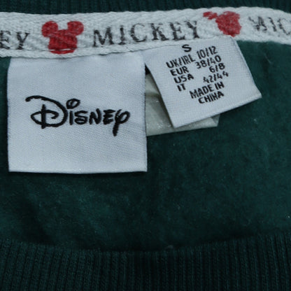 Womens UK Size 10/12 Disney Green Pullover Sweatshirt