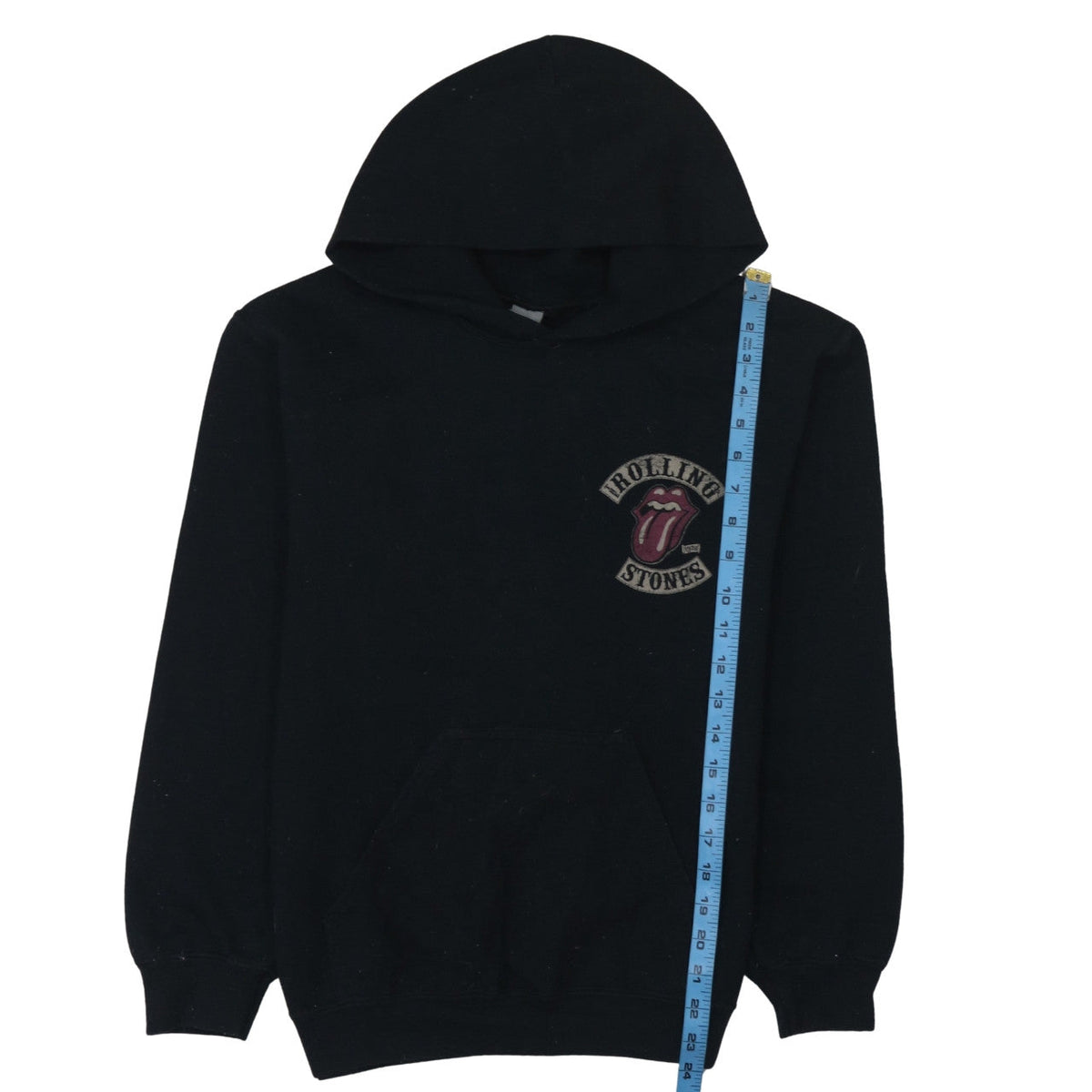 Mens UK Size S Gildan Black Pullover Hoodie