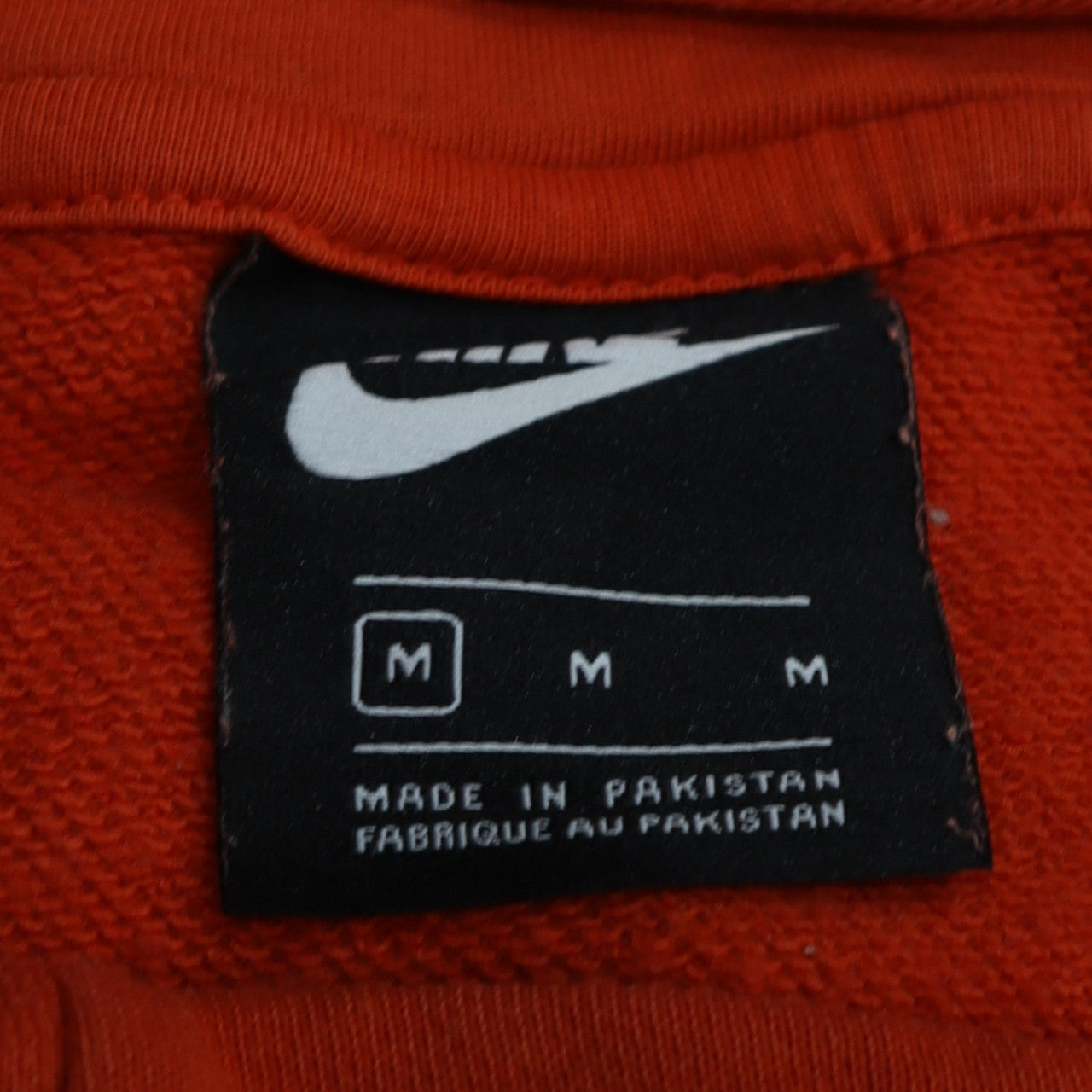 Mens UK Size M Nike Orange Pullover Hoodie