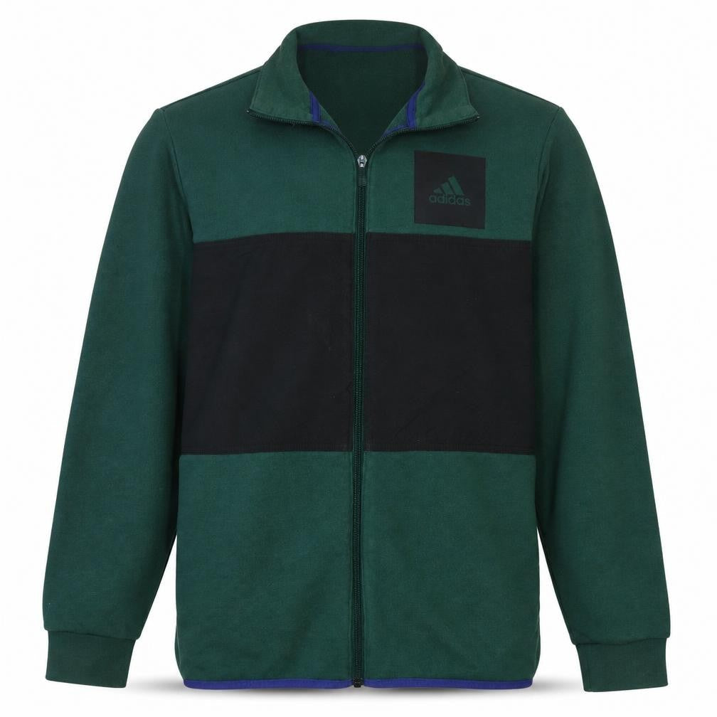Adidas Men's Green & Black Track Jacket Size M Full Zip Athletic