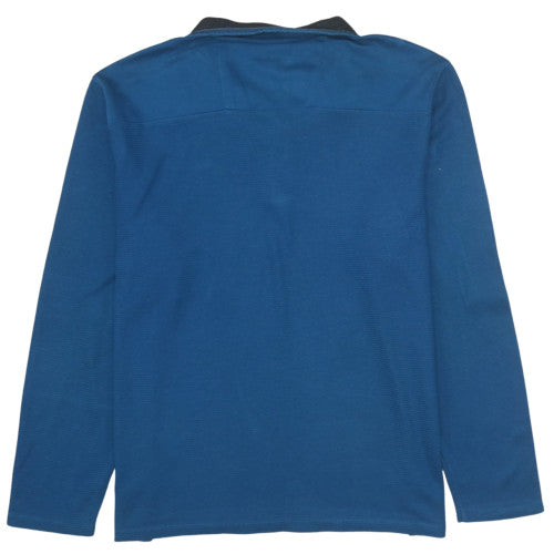Mens UK Size XL Calvin Klein Blue Henley Sweatshirt
