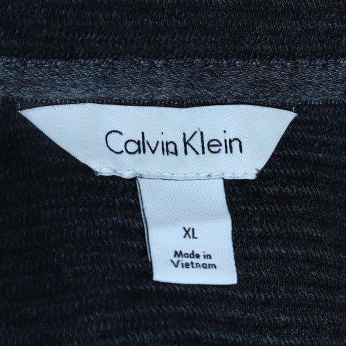 Mens UK Size XL Calvin Klein Blue Henley Sweatshirt