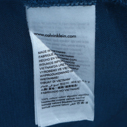Mens UK Size XL Calvin Klein Blue Henley Sweatshirt