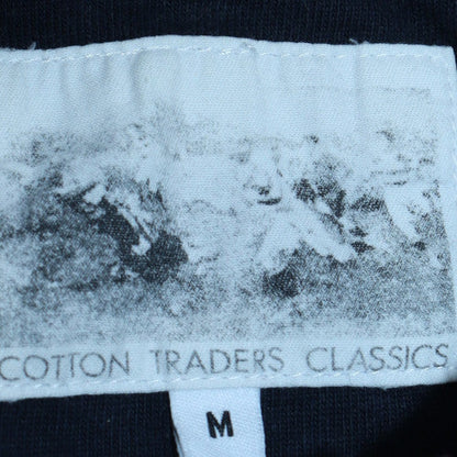 Cotton Traders Mens Blue Long Sleeve Rugby Polo Shirt Size M