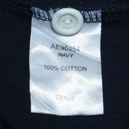 Cotton Traders Mens Blue Long Sleeve Rugby Polo Shirt Size M