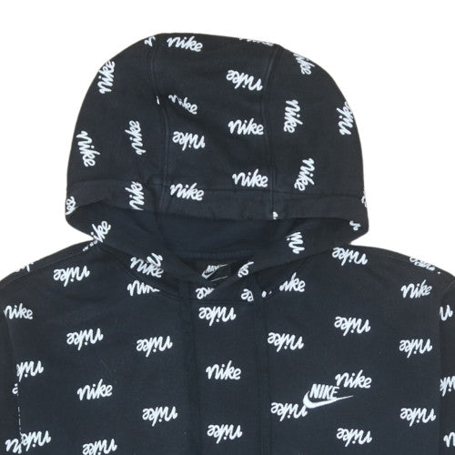 Womens UK Size M Nike Black Pullover Hoodie