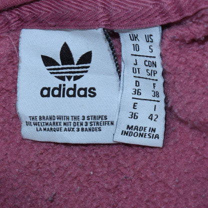 Womens UK Size 10 adidas Pink Pullover Hoodie