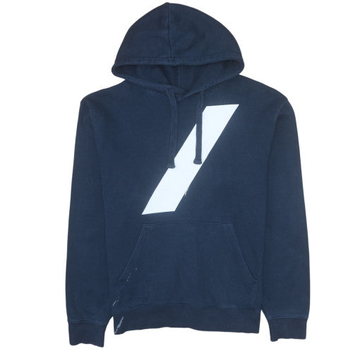 Mens UK Size L Russell Europe Blue Pullover Hoodie