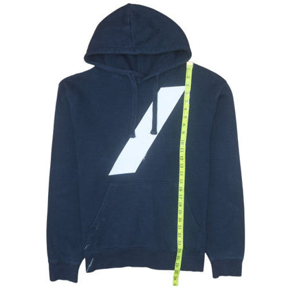 Mens UK Size L Russell Europe Blue Pullover Hoodie