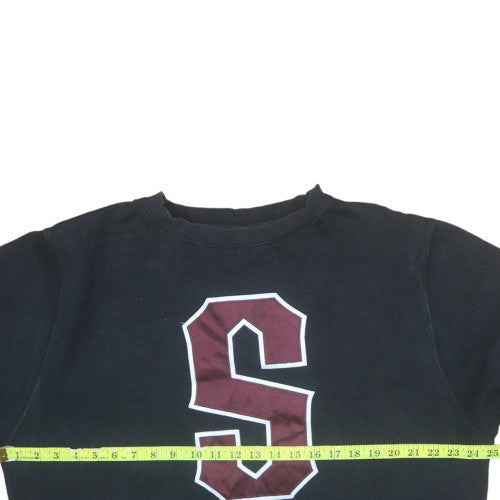Womens UK Size XL Stüssy Black Pullover Sweatshirt