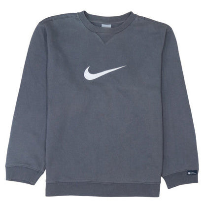 Nike Boys Dark Grey Crew Neck Pullover Sweatshirt Size 15-16 Years
