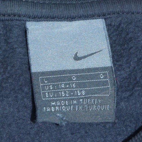 Nike Boys Dark Grey Crew Neck Pullover Sweatshirt Size 15-16 Years
