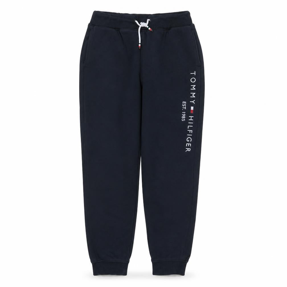 Boys UK Size 176 Tommy Hilfiger Regular Fit Jogger Black Trousers