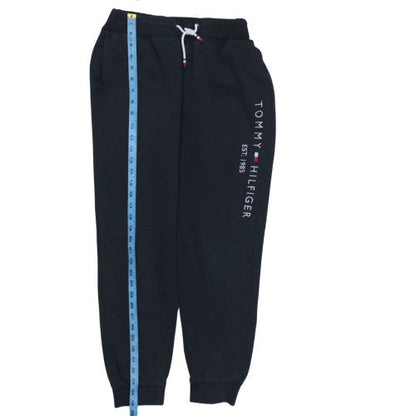 Boys UK Size 176 Tommy Hilfiger Regular Fit Jogger Black Trousers