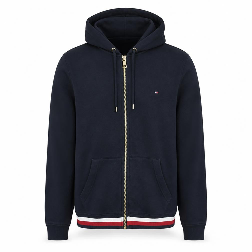 Mens UK Size L Tommy Hilfiger Blue Full Zip Hoodie