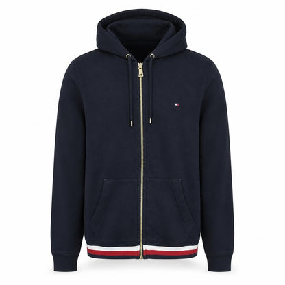 Mens UK Size L Tommy Hilfiger Blue Full Zip Hoodie