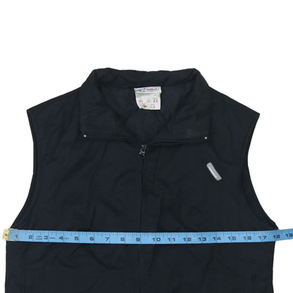 Reebok Women's Black Size 10 Sleeveless Zip Waistcoat Bodywarmer