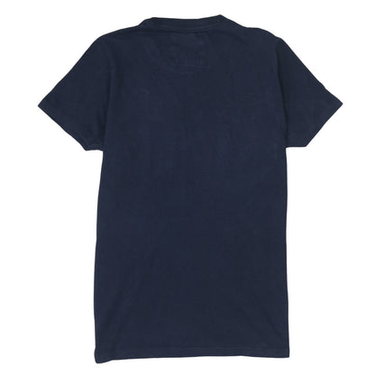 Hollister Men's Blue Graphic Logo T-Shirt Medium Casual Cotton